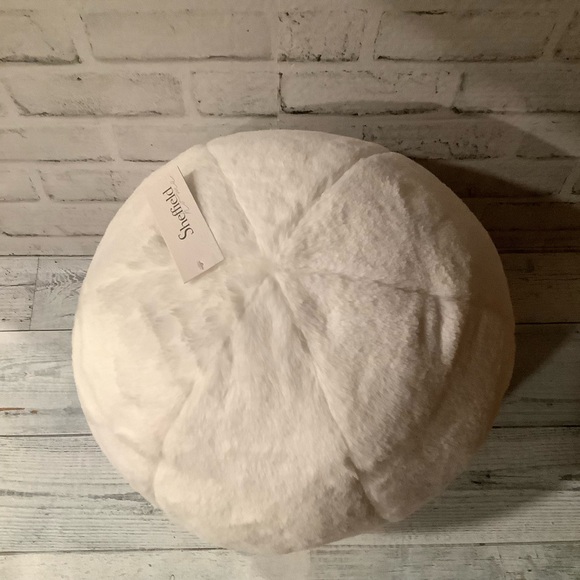 Sheffield Home 14”D Faux Fur Round Pillow - Picture 2 of 5